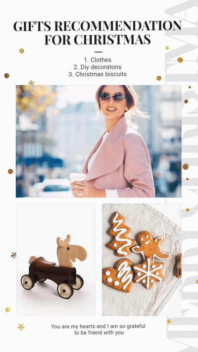 Simple Fashion Christmas Gifts Recommendation Instagram Story