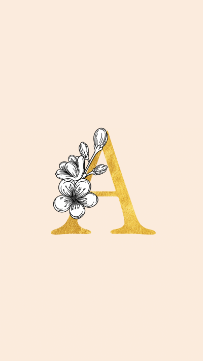 Golden Floral Alphabet A Instagram Highlight