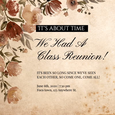 Class Reunion Invitation Letter 