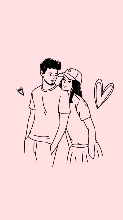 Minimalist Line Drawing Couple Dates Moment Instagram Highlight