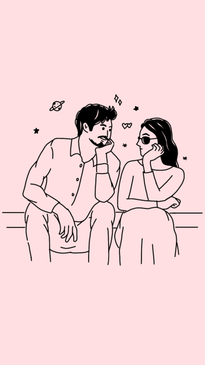 Literary Line Drawing Planet Decor Couple Dates Instagram Highlight