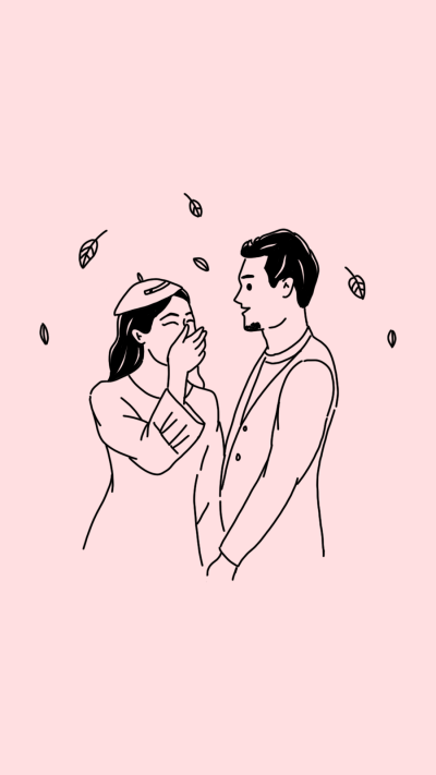 Literary Line Drawing Leaves Decor Couple Dates Record Instagram Highlight