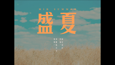 港风复古大字简约横版视频封面明星应援