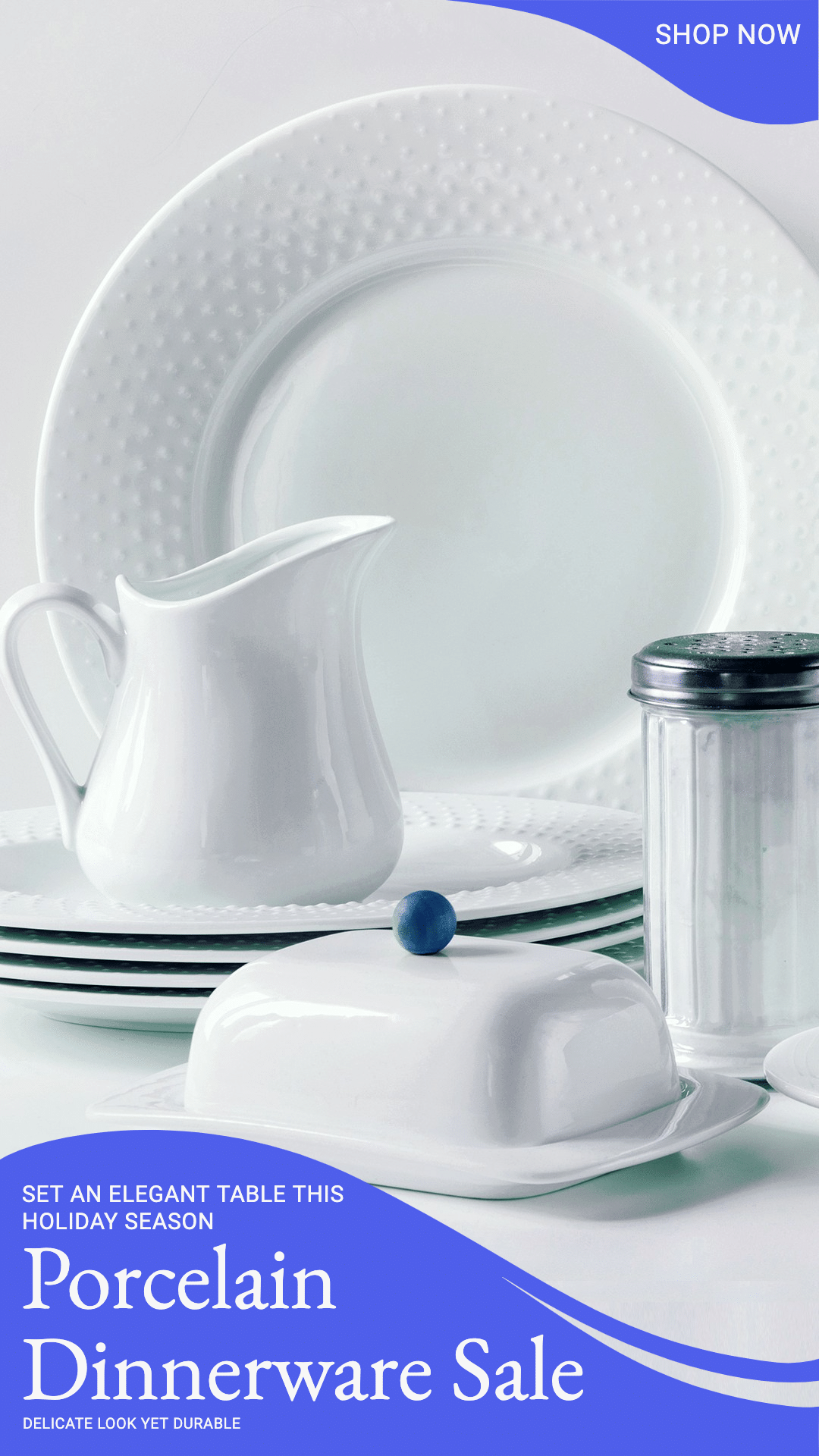 Porcelain Dinnerware Sale Ecommerce Story