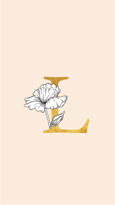 Golden Floral Alphabet L Instagram Highlight