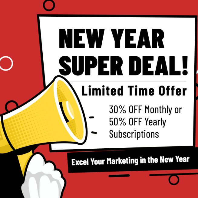 Black Rectangle Element Simple Paid Subscription Software New Year Sale Ecommerce Product Image预览效果
