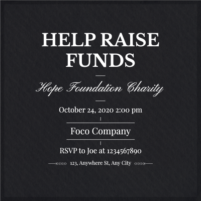 Charity Fund Raising Invitation Letter