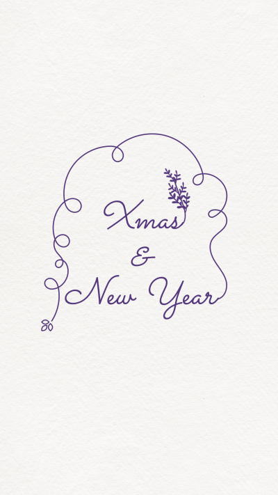 Minimalist Line Drawing Christmas Greeting Text Instagram Highlight