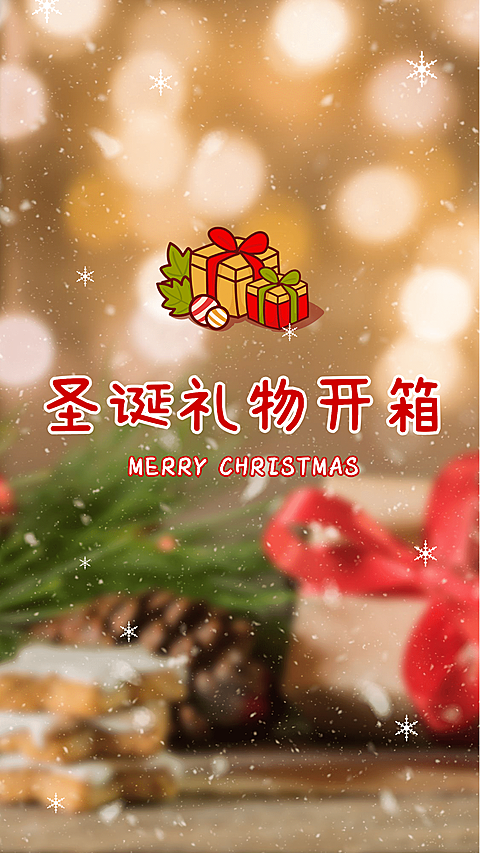 圣诞节礼物精选VLOG竖版视频封面
