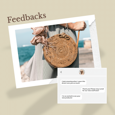 Literary Style Women's Bag Feedback Ecommerce Product Image