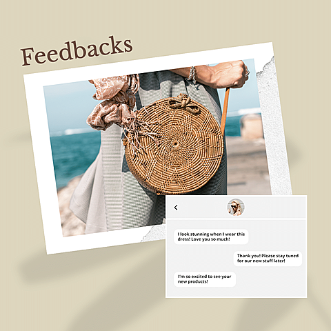 Literary Style Women's Bag Feedback Ecommerce Product Image