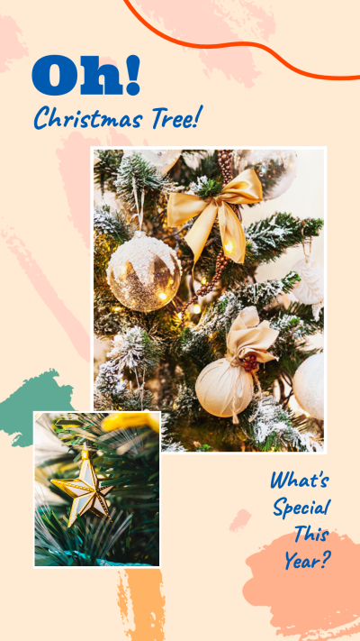 Christmas Tree Decoration Template Instagram Story