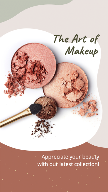 Literary Style Makeup Cosmetics Display Ecommerce Story预览效果