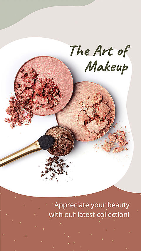 Literary Style Makeup Cosmetics Display Ecommerce Story