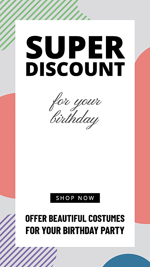 Literary Style Costumes Birthday Sale Ecommerce Story