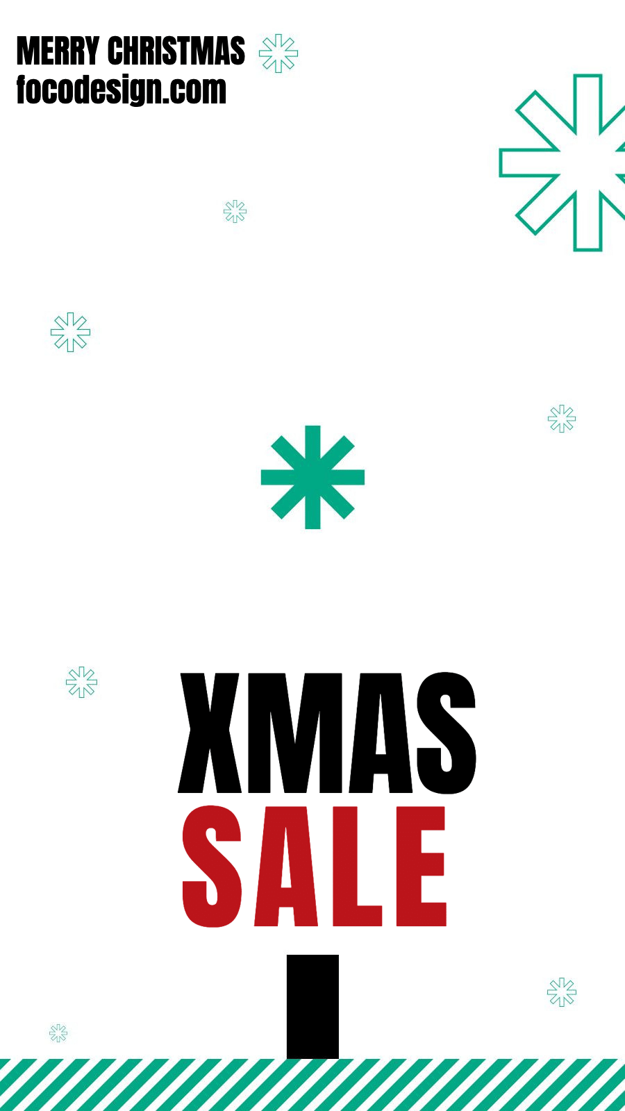 Simple Fashion Christmas Sale Promo Snow Scene Instagram Story预览效果