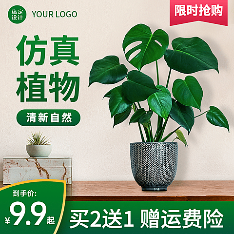百货绿植盆栽直通车主图