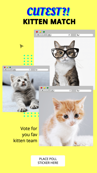 Simple Fashion Kitten Match Interaction Instagram Story