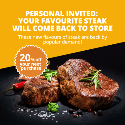Simple Literary Steak Display Promo Instagram Post