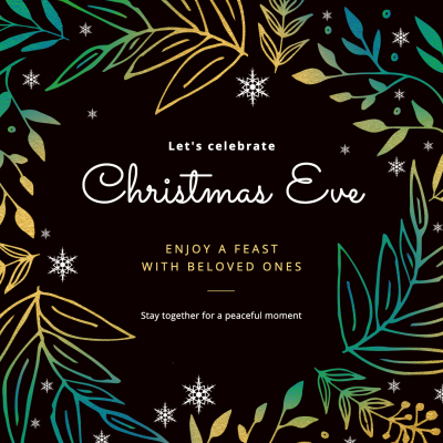 Literary Christmas Eve Feast Party Invitation Instagram Post