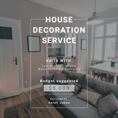 Literary Style House Decoration Service Ecommerce Product Image