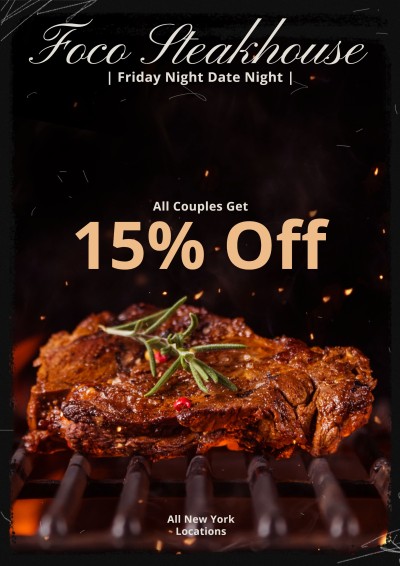 Beefsteak Catering Brand Promotion Poster