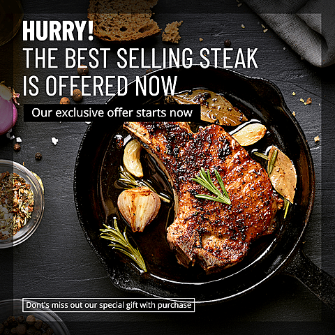Simple Steak Offered Ecommerce Product Image