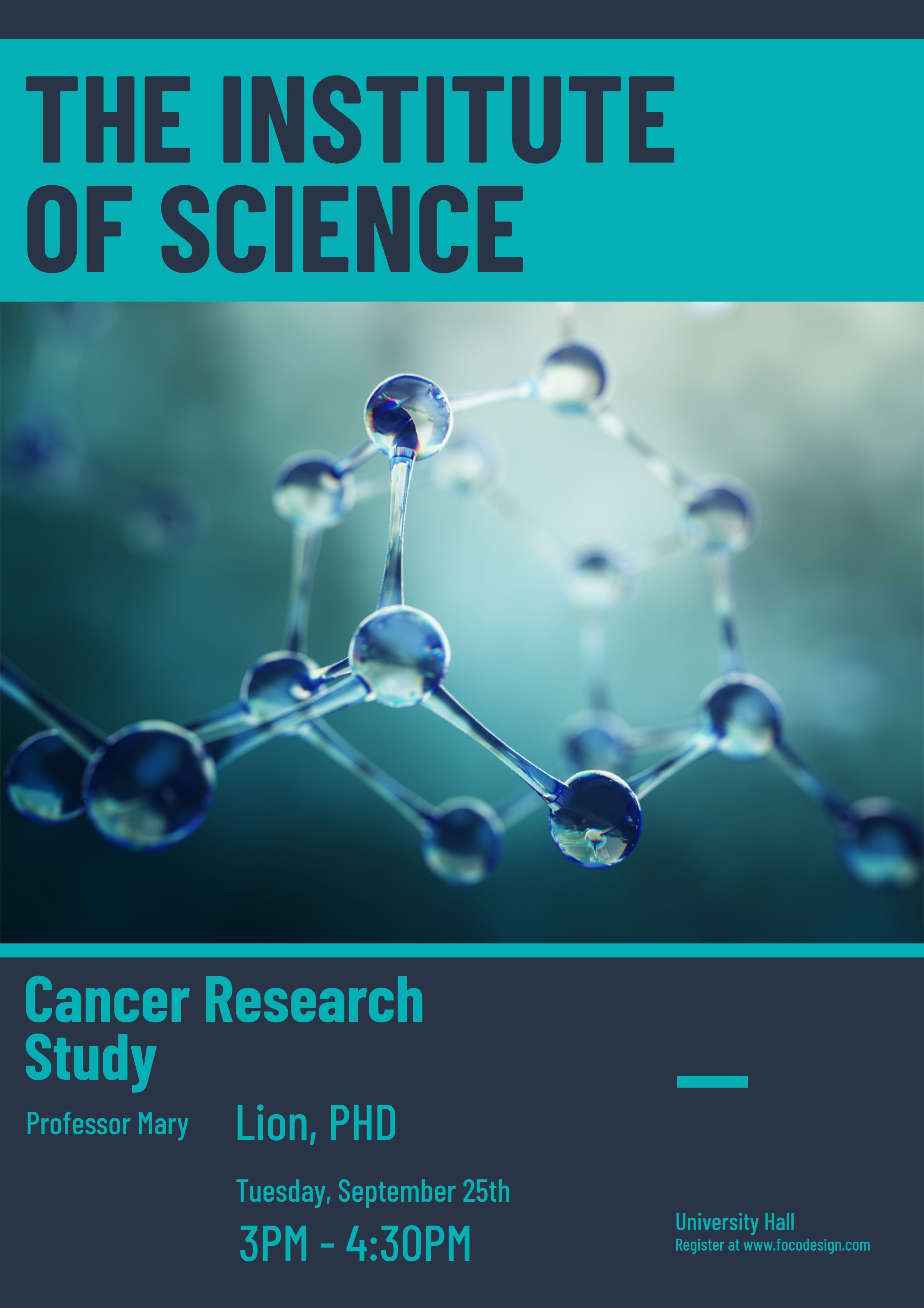 The Institute of Science Cancer Research Study Promotion Posters