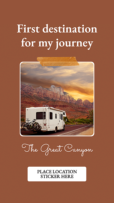 Scenic Spot Positioning Punch In Promotion Poster Simple Style Ecommerce Story