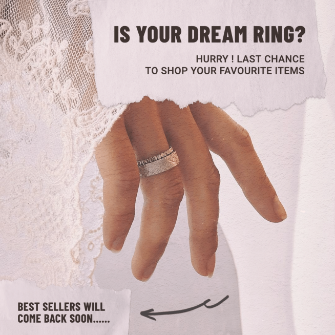 Literary Rings Replenishment Notice Ecommerce Product Image预览效果