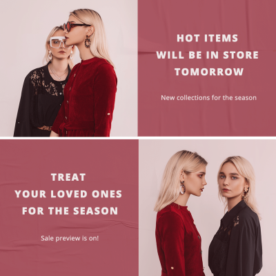 Literary Women's Wear New Collection Display Instagram Post