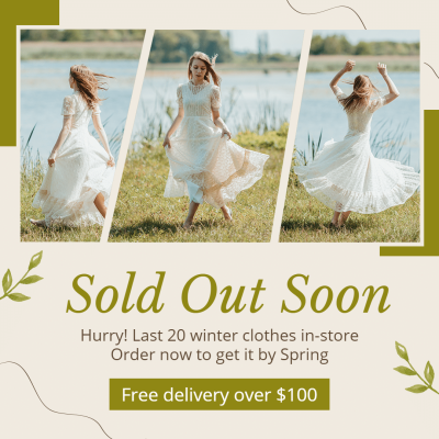 Literary Women's Wear Display Sale Instagram Post
