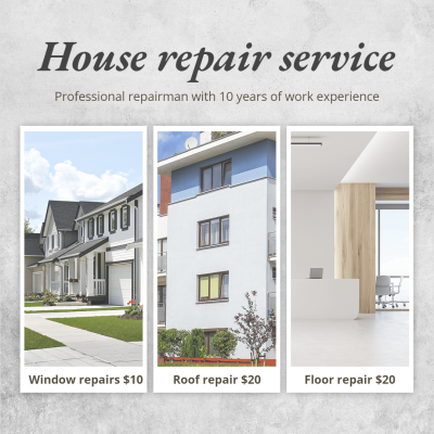 Commercial Use House Repair Service Ecommerce Product Image