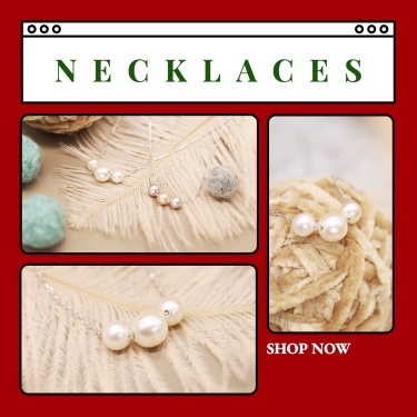 Necklaces Display Template Simple Style Poster Ecommerce Product