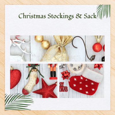 Christmas Stockings & Stocks Photos Puzzle Poster Instagram Post