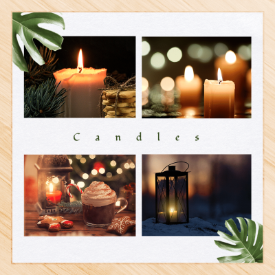 Candle Christmas  Instagram Cutout Post