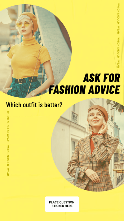 Simple Fashion Advice Asking Interaction Instagram Story