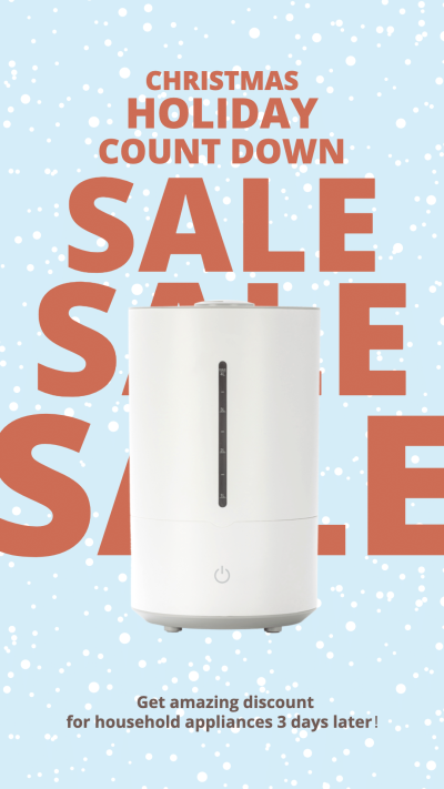 Literary Christmas House Appliance Count Down Sale Instagram Story