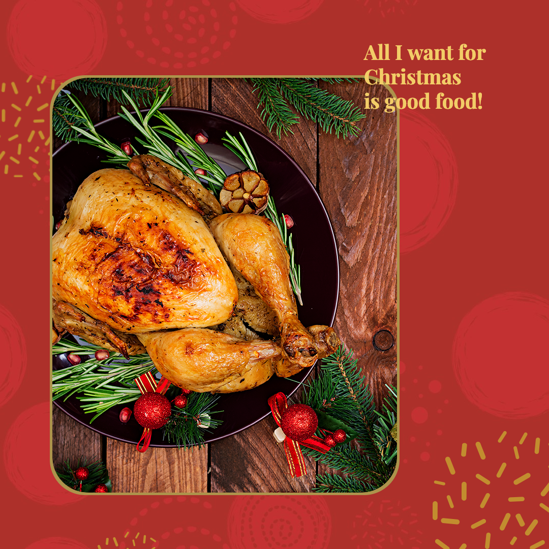 Luxury Christmas Delicacy Food Roast Chicken Display Promotion Ecommerce Product Image预览效果