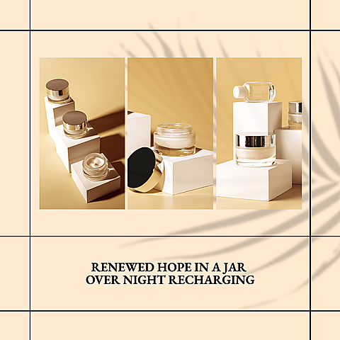 Black Line Element Fashion Skincare Products Promo Ecommerce Product Image