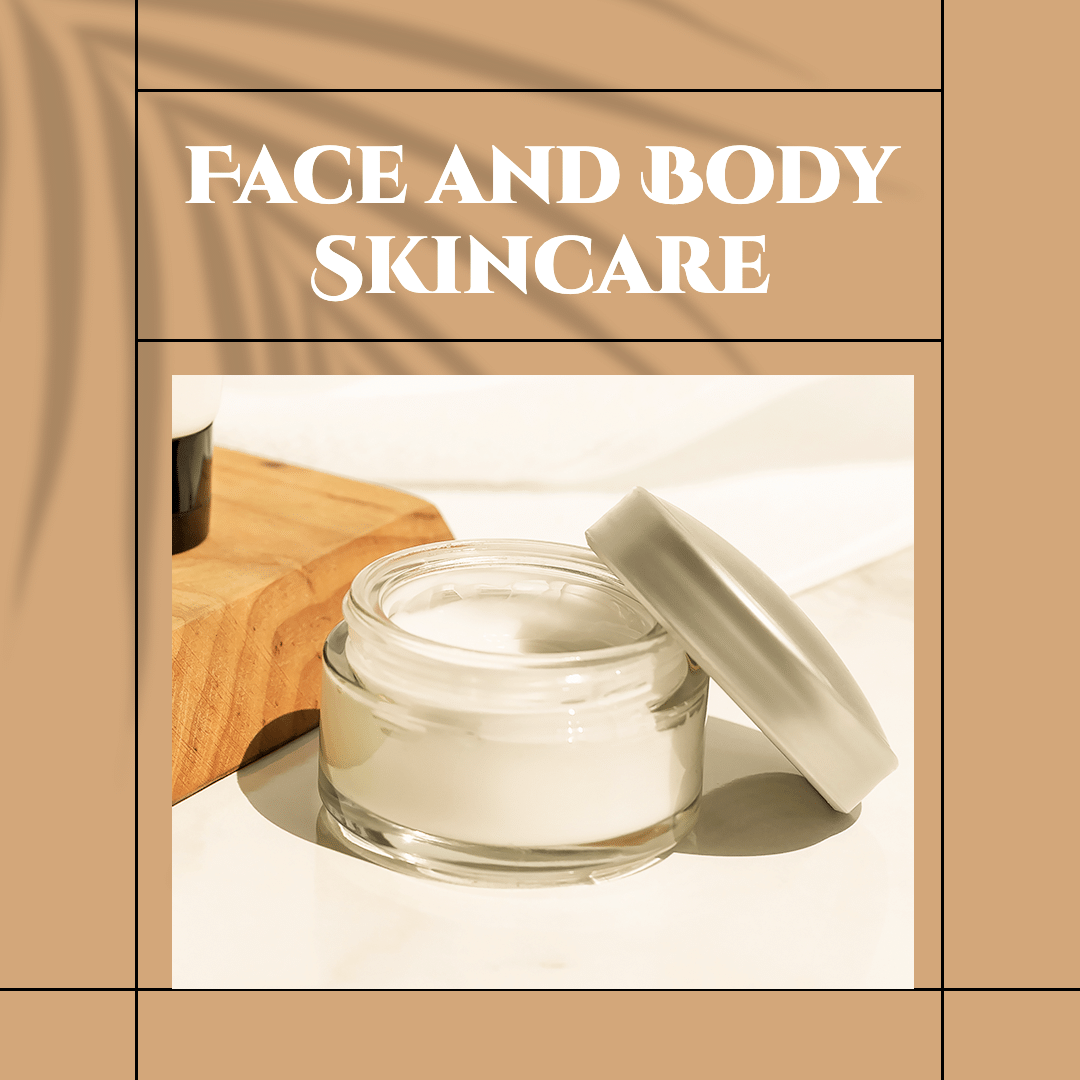 Literary Face And Body Skincare Products Display Ecommerce Product Image