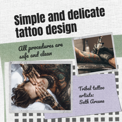 Simple Fashion Tattoo Introduction Instagram Post