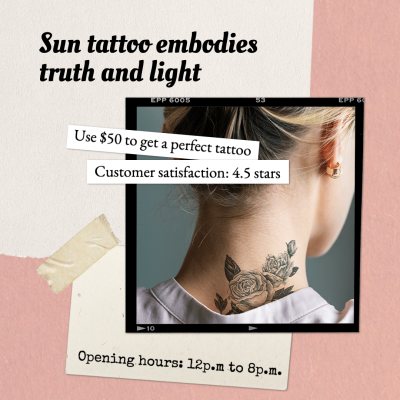 Literary Tattoo Services Introduction Instagram Post