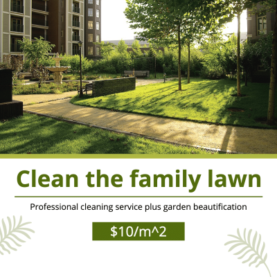 Commercial Family Lawn Clean Services Introduction Instagram Post