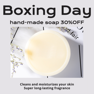 Handmade soap Boxing Day Instagram Post Image