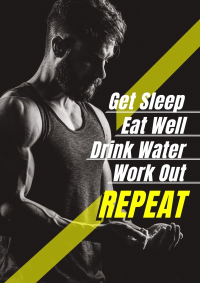Exercise Gym Text Theme Propaganda Template Promotion Poster Business Introduction