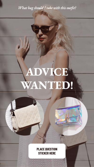 Literary Woman's Outfit Advices Interaction Instagram Story