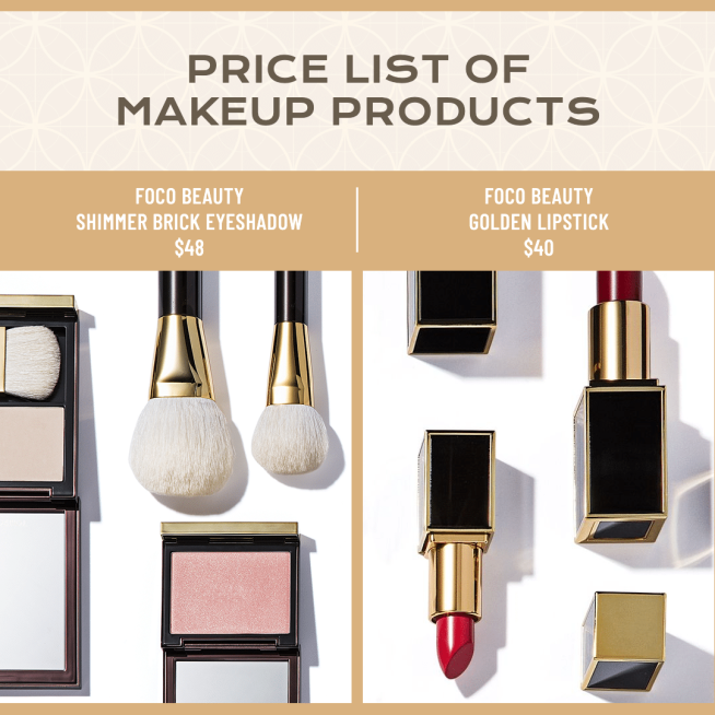 Luxury Makeup Products Price List Ecommerce Product Image预览效果