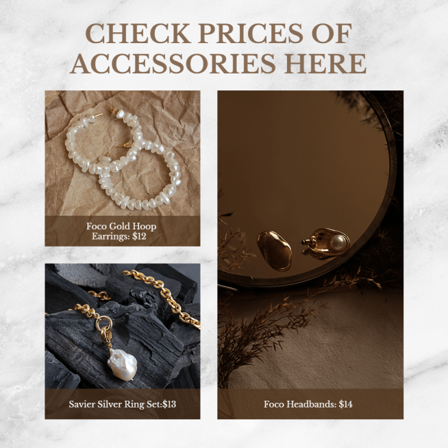 Jewelry and Accessories Price List Ecommerce Product Display Image预览效果