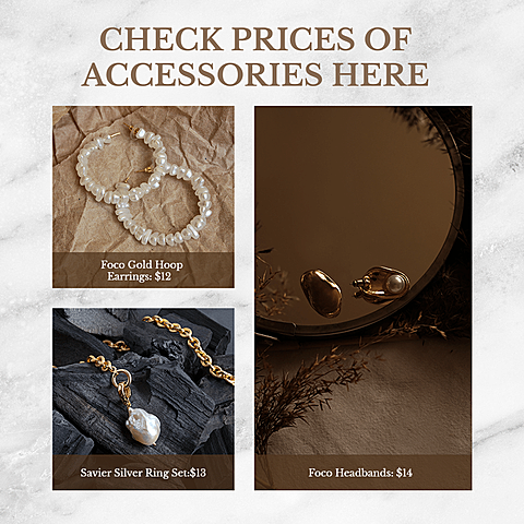 Jewelry and Accessories Price List Ecommerce Product Display Image
